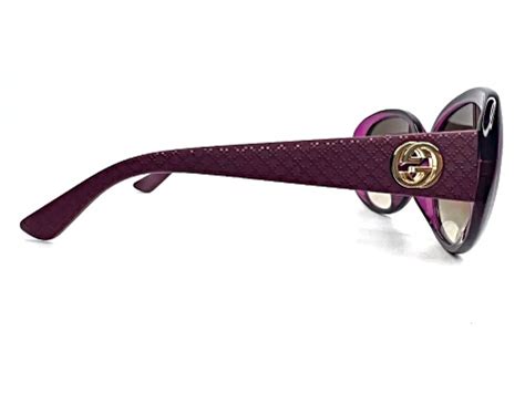 Gucci Purple Frame / Silver Mirrored Sunglasses 